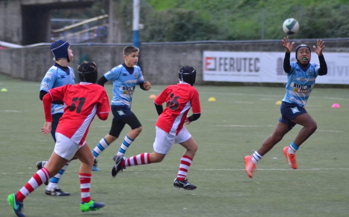 Gli Under 14 della Pro Recco Rugby in azione