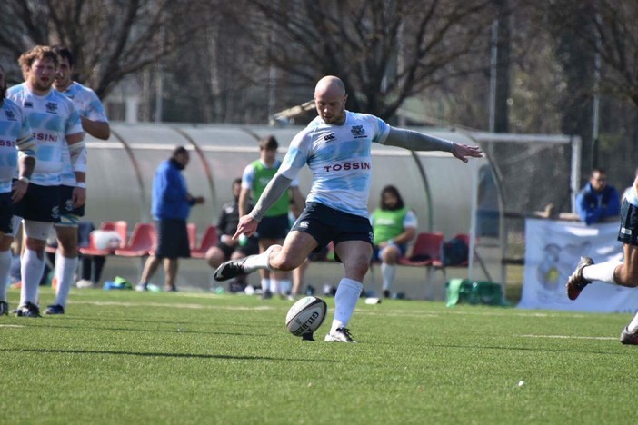 Il capitano e calciatore della Tossini Pro Recco, Bastien Agniel, infallibile dalla piazzola a Parma (per la foto si ringrazia Stefano Delfrate)