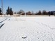 Il campo di Alba ricoperto di neve