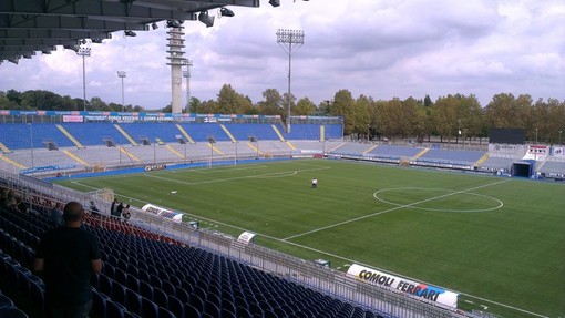 Lo stadio Piola di Novara dove si è giocata la partita Verbania-Sestri Levante per l'indisponibilità del campo di Verbania