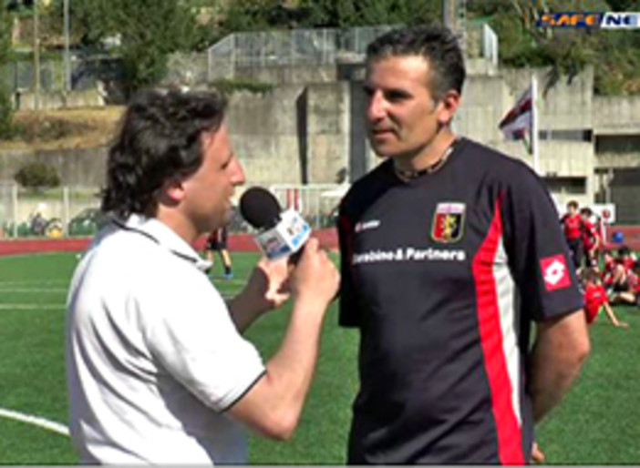 Stefano Bettella, durante il Genoa Camp, intervistato dal nostro Italo Vallebella